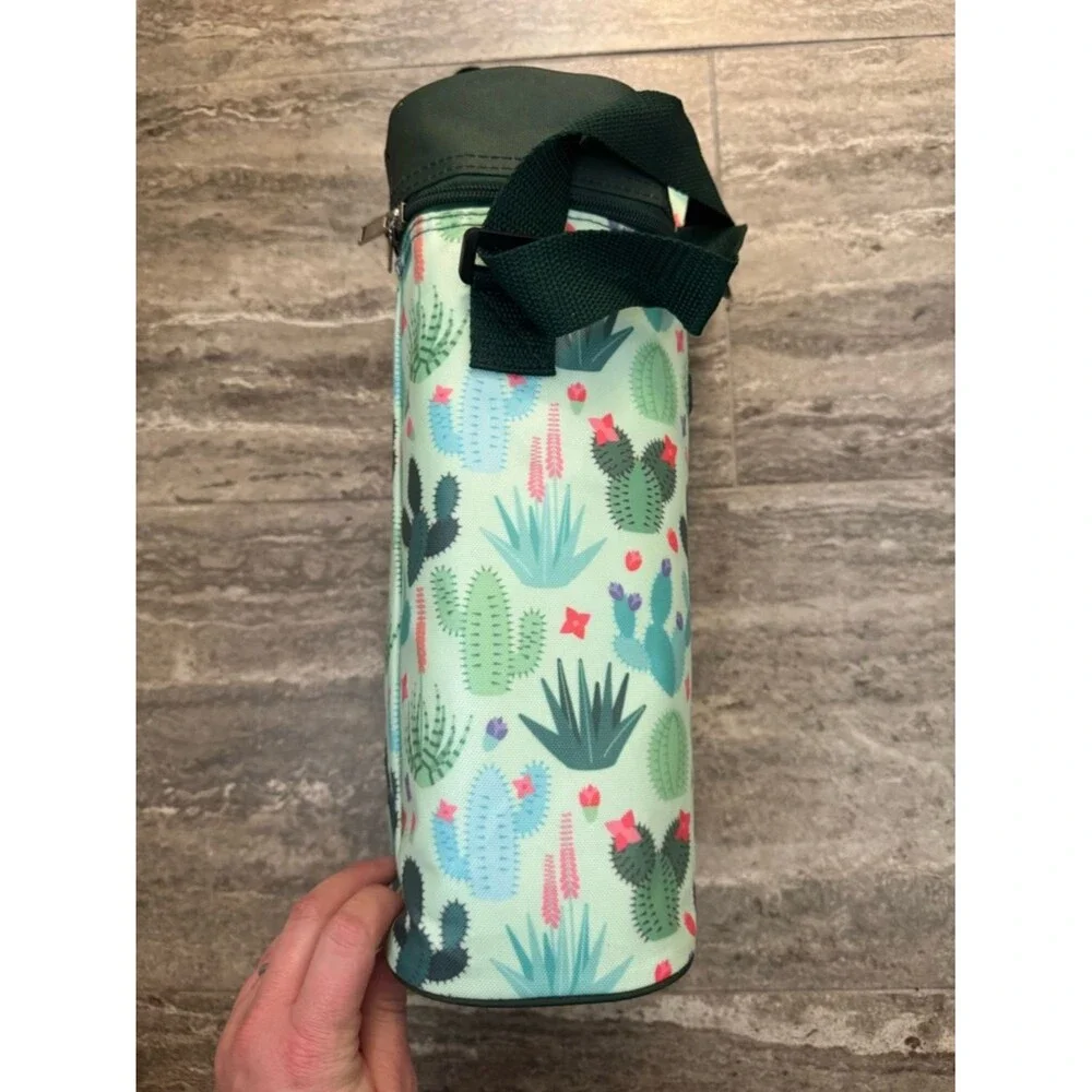 Cool2Go Bottle Cooler Bag Cactus Print Holds 2 Bottles Insulated